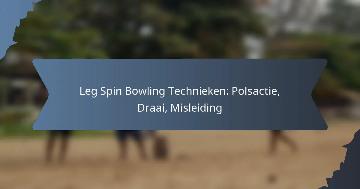 Leg Spin Bowling Technieken: Polsactie, Draai, Misleiding