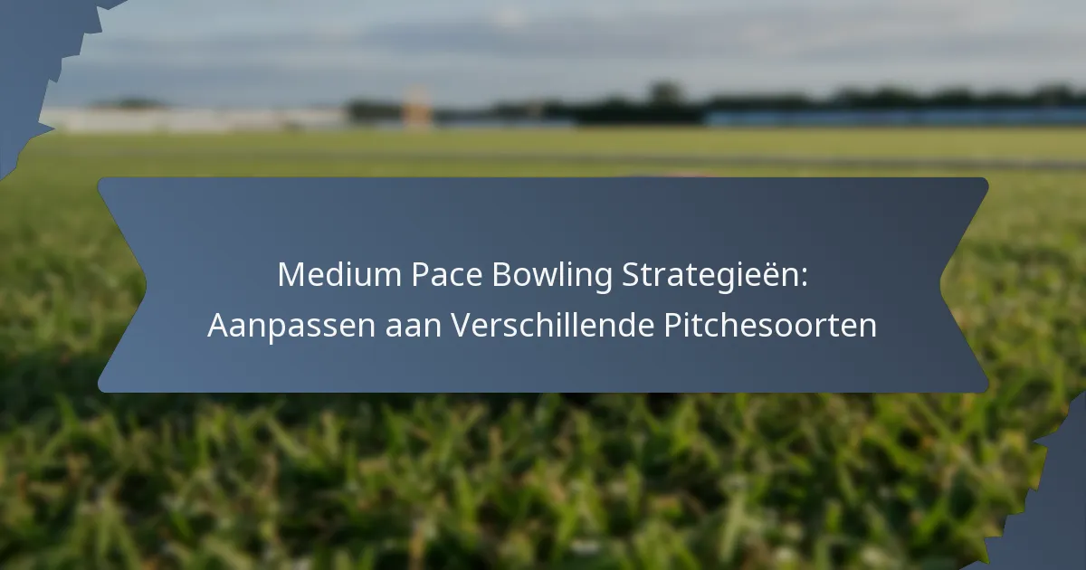Medium Pace Bowling Strategieën: Aanpassen aan Verschillende Pitchesoorten