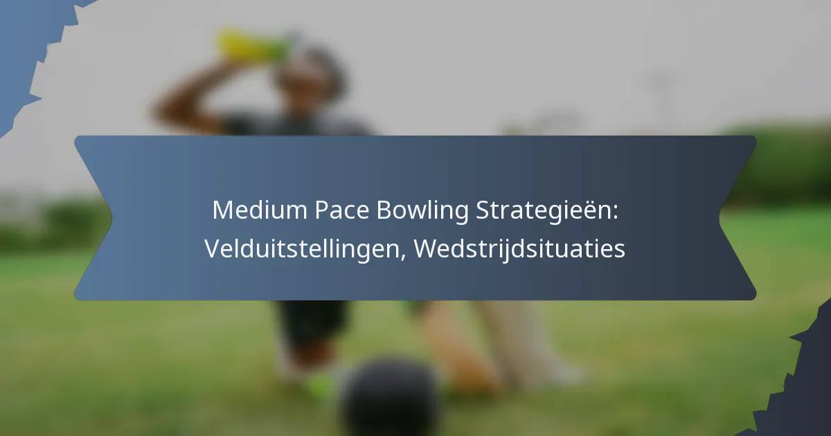 Medium Pace Bowling Strategieën: Velduitstellingen, Wedstrijdsituaties