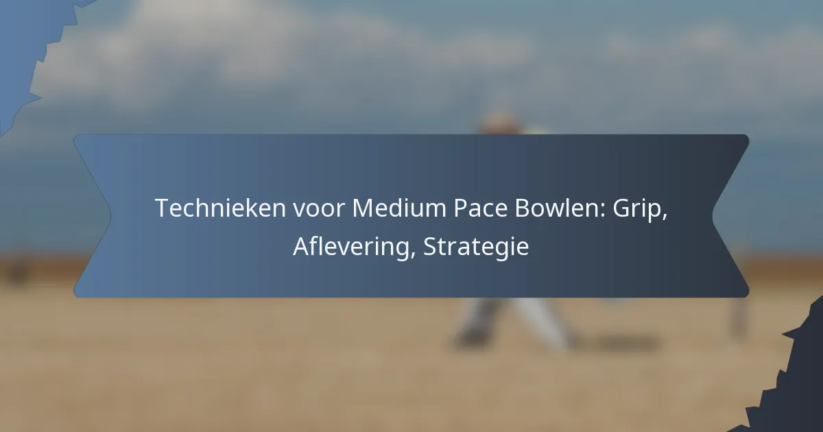 Technieken voor Medium Pace Bowlen: Grip, Aflevering, Strategie
